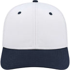Cap America Original Snapback Cap in Poly Cotton Embroidery - White/Navy - Front