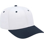 Cap America Original Snapback Cap in Poly Cotton Embroidery - White/Navy - Left Angle
