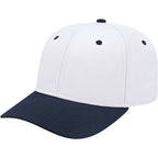 Cap America Original Snapback Cap in Poly Cotton Embroidery - White/Navy - Right Angle