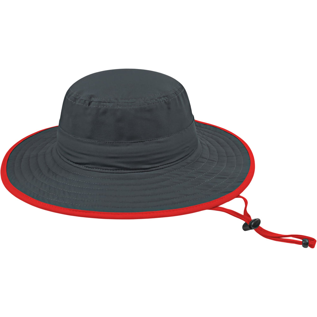Cap America Performance Boonie Hat Embroidery - Graphite/Red - Front