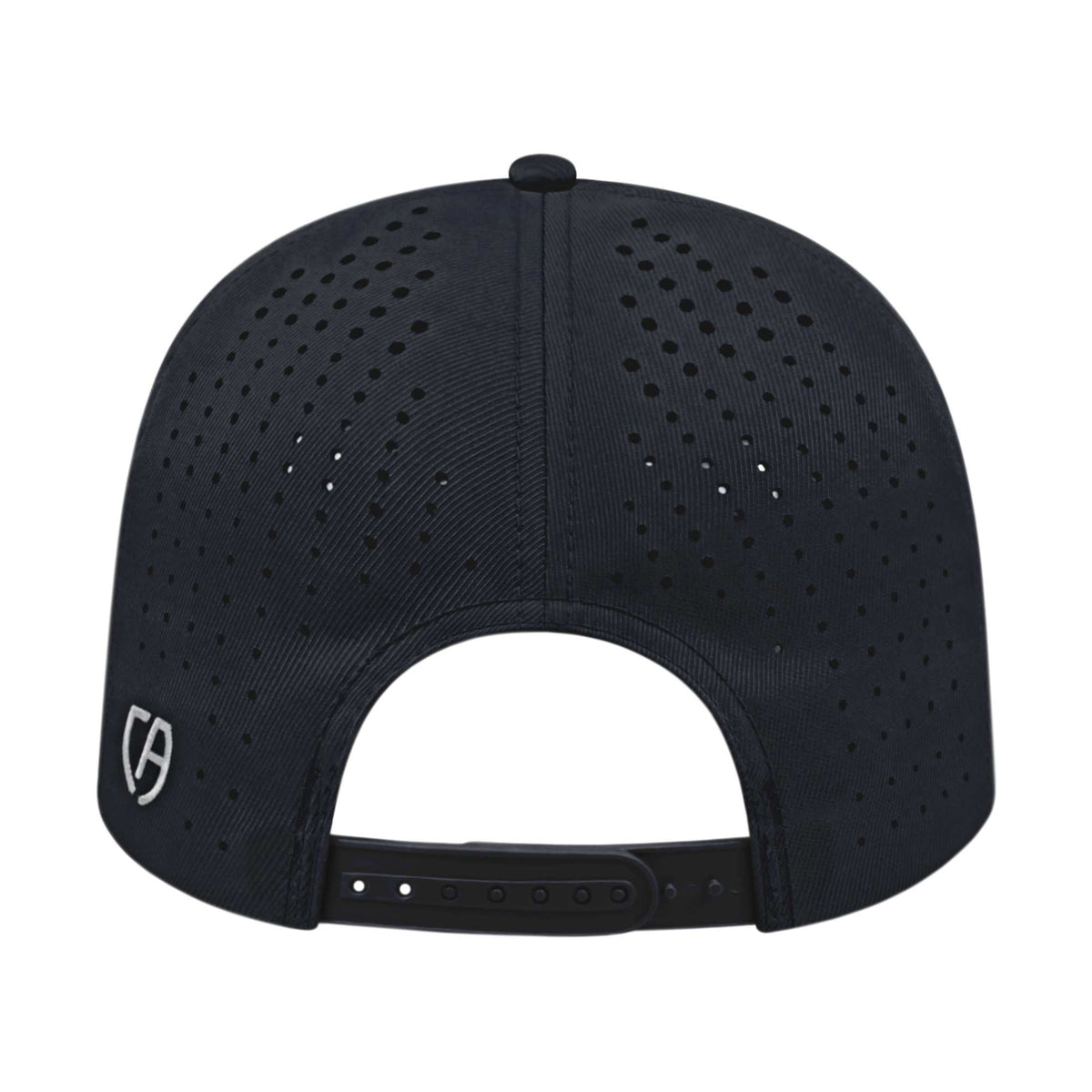Cap America Performance Cap with Perforated Sides Embroidery - Black - Back