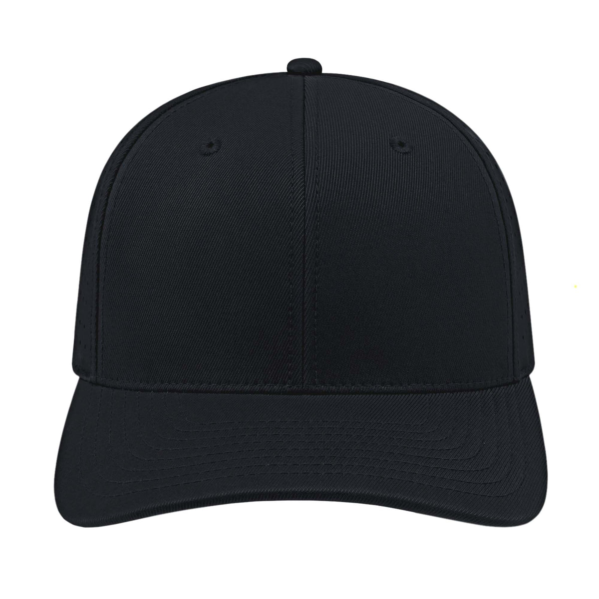 Cap America Performance Cap with Perforated Sides Embroidery - Black - Front 2