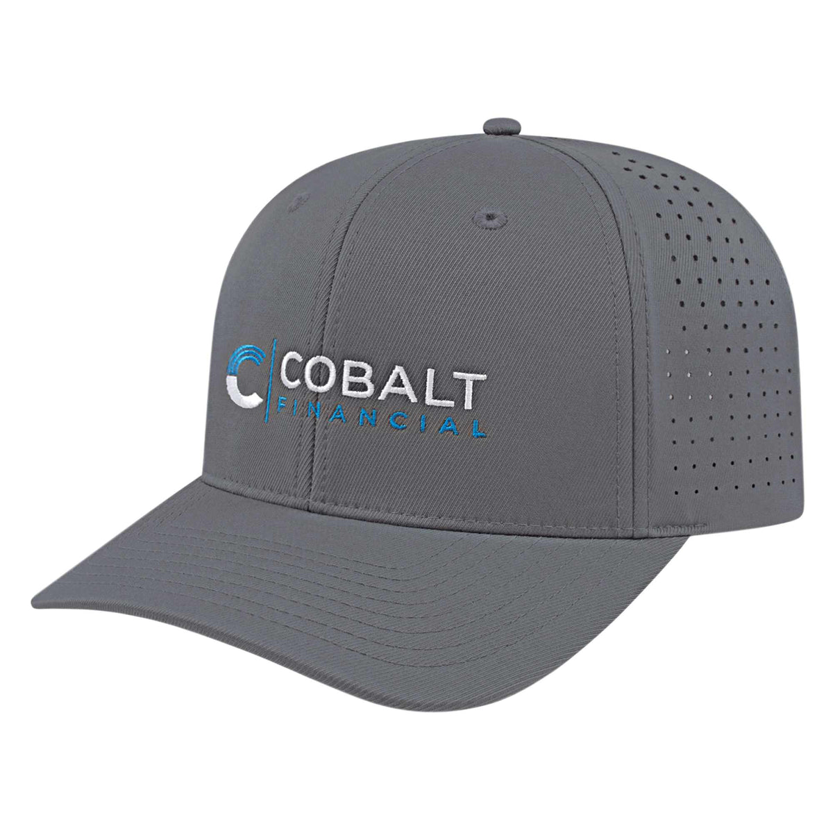 Cap America Performance Cap with Perforated Sides Embroidery - Graphite - Front