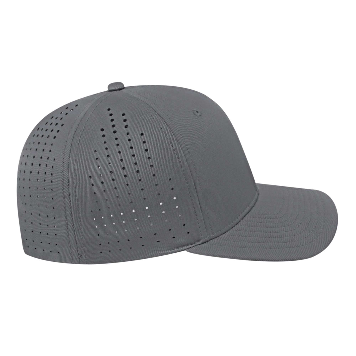 Cap America Performance Cap with Perforated Sides Embroidery - Graphite - Left Side