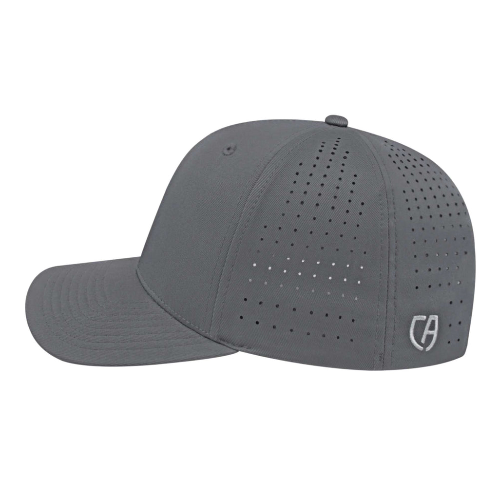 Cap America Performance Cap with Perforated Sides Embroidery - Graphite - Right Side