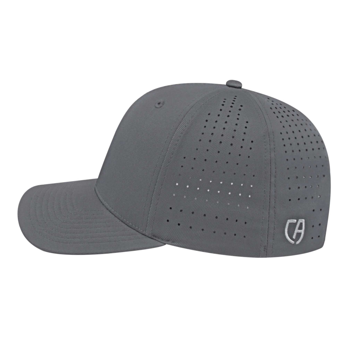 Cap America Performance Cap with Perforated Sides Embroidery - Graphite - Right Side