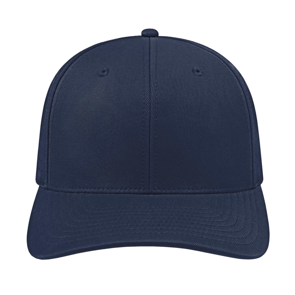 Cap America Performance Cap with Perforated Sides Embroidery - Navy - Front 2
