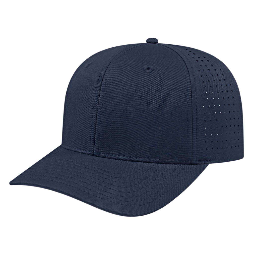 Cap America Performance Cap with Perforated Sides Embroidery - Navy - Front