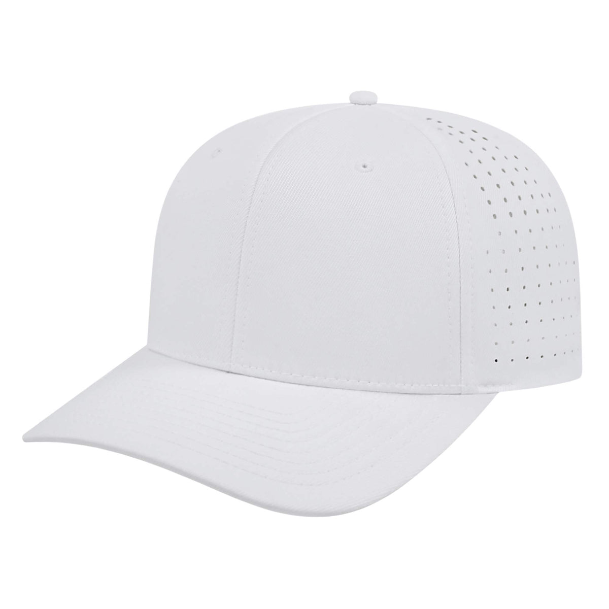 Cap America Performance Cap with Perforated Sides Embroidery - White - Front