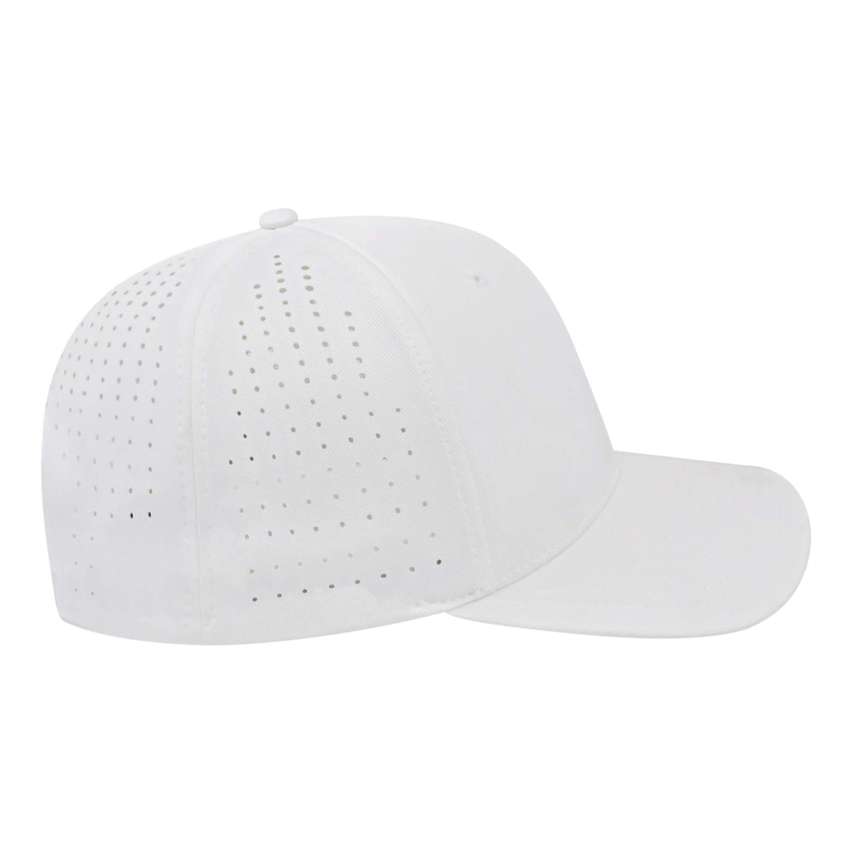 Cap America Performance Cap with Perforated Sides Embroidery - White - Left Side