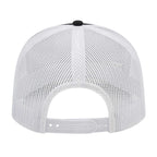 Cap America Poly Cotton Trucker Cap with Mesh Back Embroidery - Black/White - Back