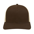 Cap America Poly Cotton Trucker Cap with Mesh Back Embroidery - Brown/Khaki - Photo 5