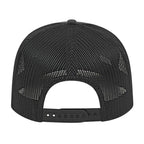 Cap America Poly Cotton Trucker Cap with Mesh Back Embroidery - Charcoal/Black - Back
