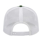 Cap America Poly Cotton Trucker Cap with Mesh Back Embroidery - Green/White - Back
