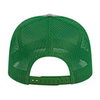 Cap America Poly Cotton Trucker Cap with Mesh Back Embroidery - Heater/Kelly Green - Back