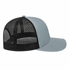 Cap America Poly Cotton Trucker Cap with Mesh Back Embroidery - Heather Black - Left Side