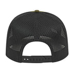 Cap America Poly Cotton Trucker Cap with Mesh Back Embroidery - Loden/Black - Back
