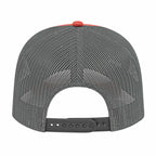 Cap America Poly Cotton Trucker Cap with Mesh Back Embroidery - Nantucket Red/Charcoal - Back