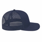 Cap America Poly Cotton Trucker Cap with Mesh Back Embroidery - Navy - Left Side