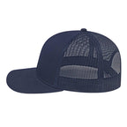 Cap America Poly Cotton Trucker Cap with Mesh Back Embroidery - Navy - Right Side