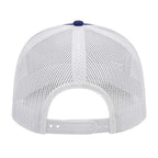 Cap America Poly Cotton Trucker Cap with Mesh Back Embroidery - Royal/White - Back