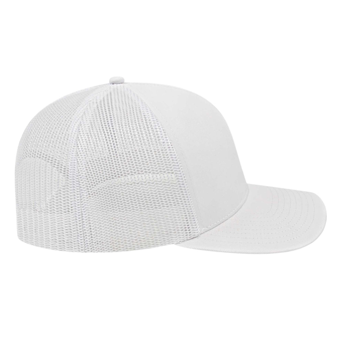 Cap America Poly Cotton Trucker Cap with Mesh Back Embroidery - White - Photo 3