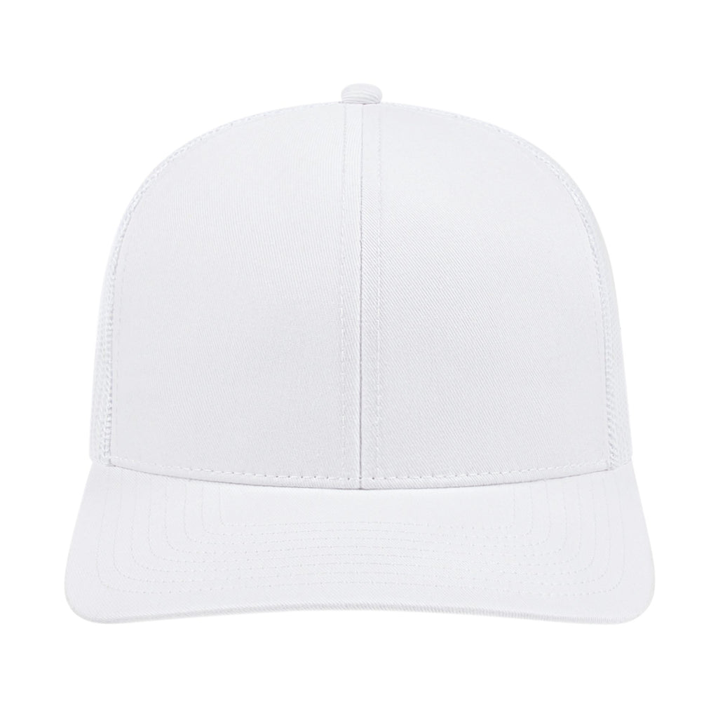 Cap America Poly Cotton Trucker Cap with Mesh Back Embroidery - White - Photo 5