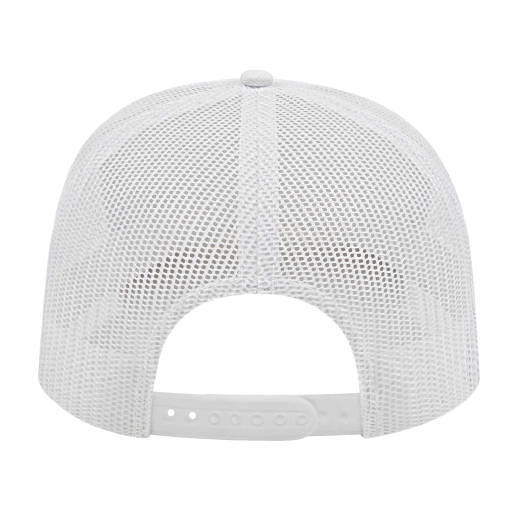Cap America Poly Cotton Trucker Cap with Mesh Back Embroidery - White - Photo