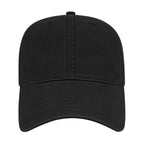 Cap America Relaxed Washed Chino Golf Cap Embroidery - Black - Front 2