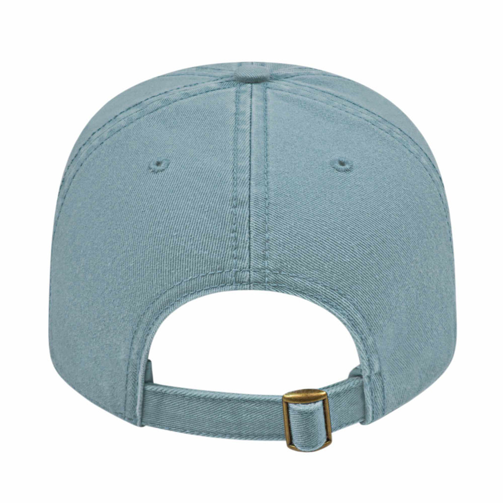 Cap America Relaxed Washed Chino Golf Cap Embroidery - Blue - Back