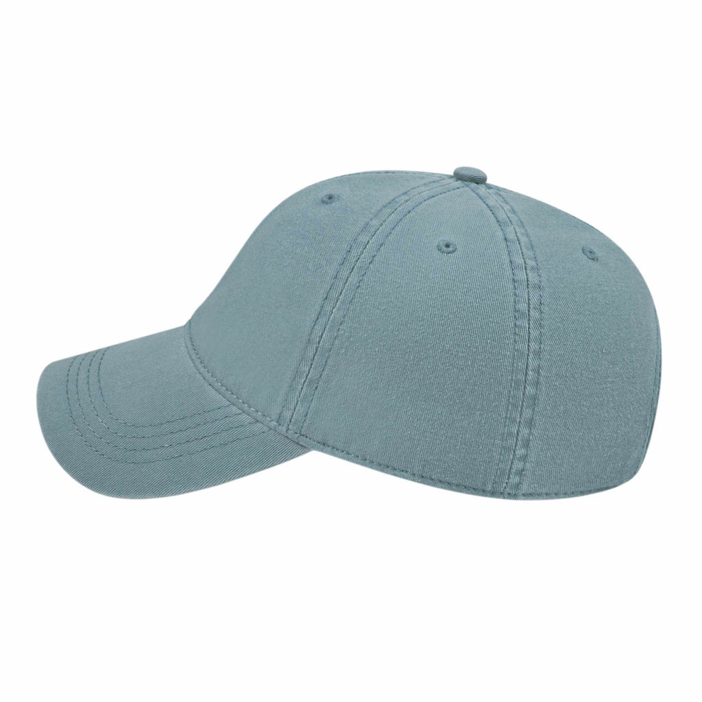 Cap America Relaxed Washed Chino Golf Cap Embroidery - Blue - Right Side