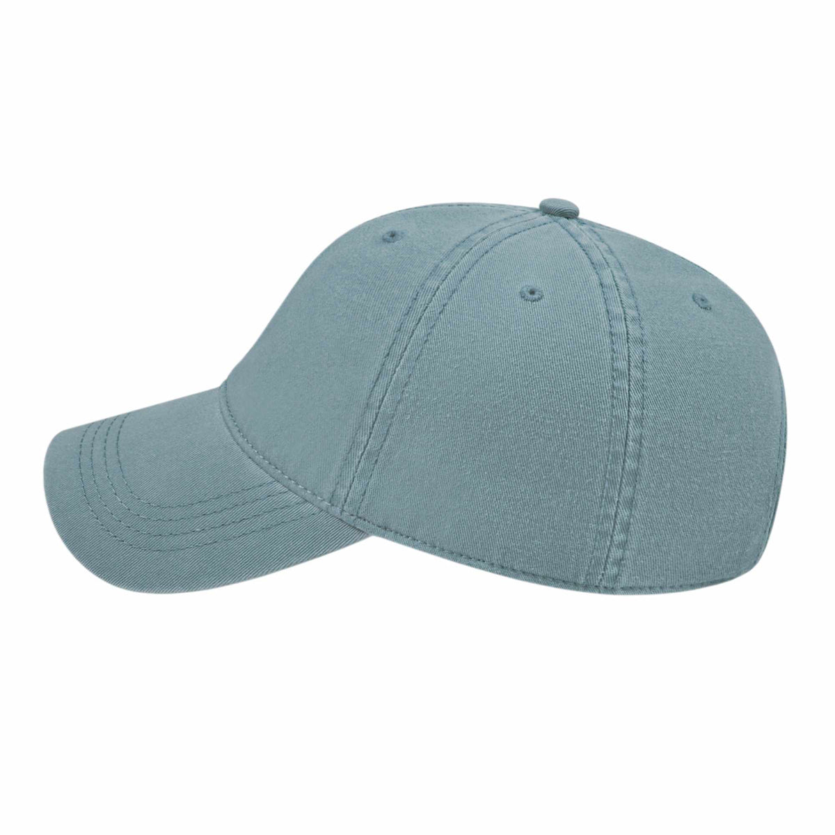 Cap America Relaxed Washed Chino Golf Cap Embroidery - Blue - Right Side