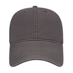Cap America Relaxed Washed Chino Golf Cap Embroidery - Charcoal - Front 2