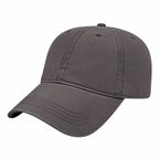Cap America Relaxed Washed Chino Golf Cap Embroidery - Charcoal - Front