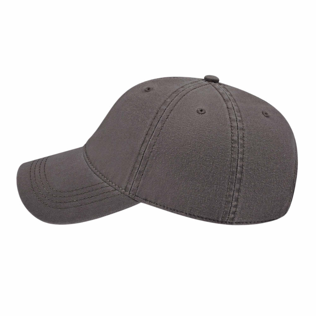 Cap America Relaxed Washed Chino Golf Cap Embroidery - Charcoal - Right Side