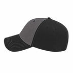 Cap America Relaxed Washed Chino Golf Cap Embroidery - Gray/Black - Right Side