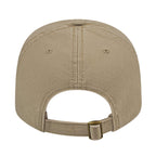 Cap America Relaxed Washed Chino Golf Cap Embroidery - Khaki - Back