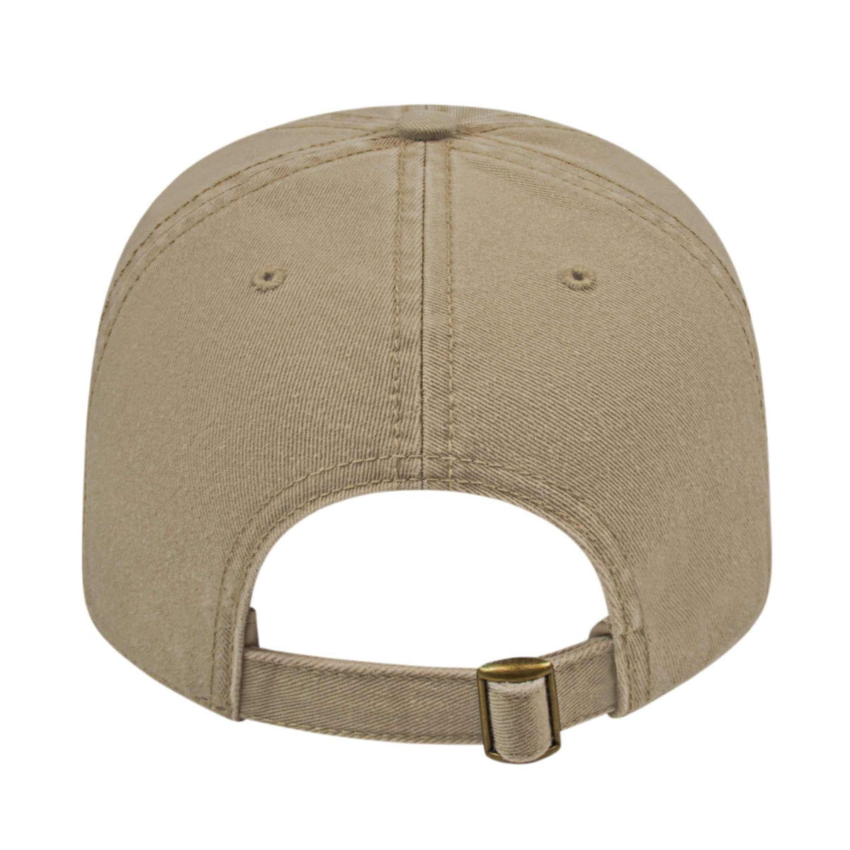 Cap America Relaxed Washed Chino Golf Cap Embroidery - Khaki - Back