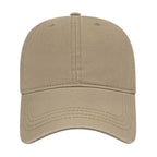 Cap America Relaxed Washed Chino Golf Cap Embroidery - Khaki - Front 2