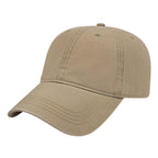 Cap America Relaxed Washed Chino Golf Cap Embroidery - Khaki - Front