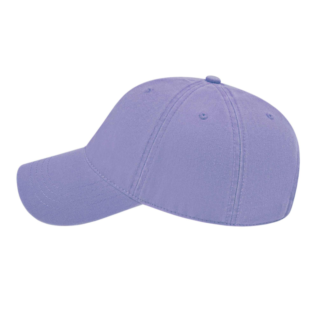 Cap America Relaxed Washed Chino Golf Cap Embroidery - Lavender - Right Side