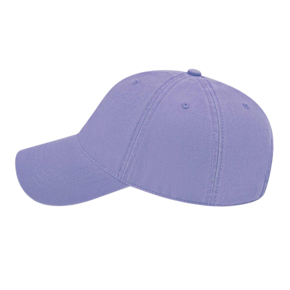 Cap America Relaxed Washed Chino Golf Cap Embroidery - Lavender - Right Side