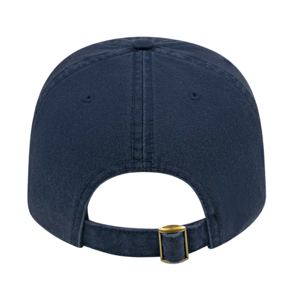 Cap America Relaxed Washed Chino Golf Cap Embroidery - Light Navy - Back
