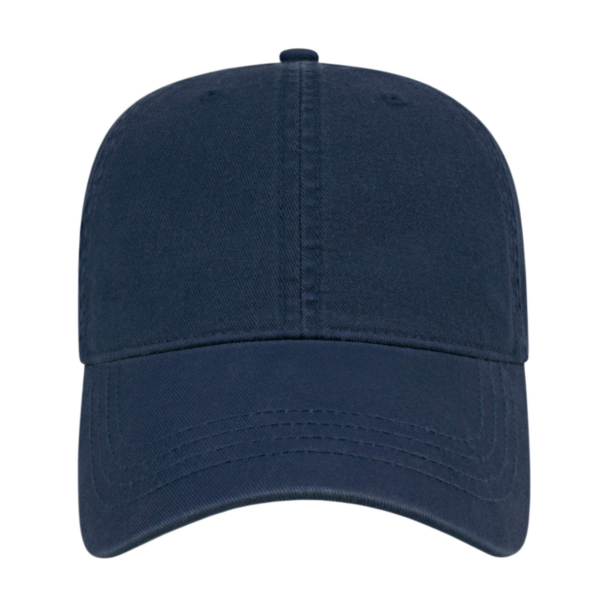 Cap America Relaxed Washed Chino Golf Cap Embroidery - Light Navy - Front 2