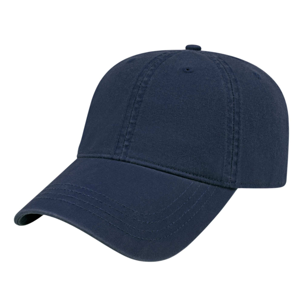 Cap America Relaxed Washed Chino Golf Cap Embroidery - Light Navy - Front