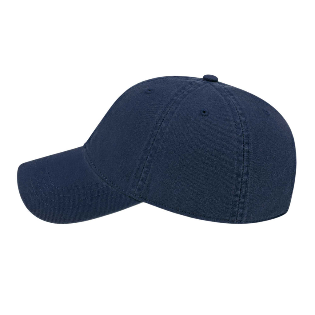 Cap America Relaxed Washed Chino Golf Cap Embroidery - Light Navy - Right Side