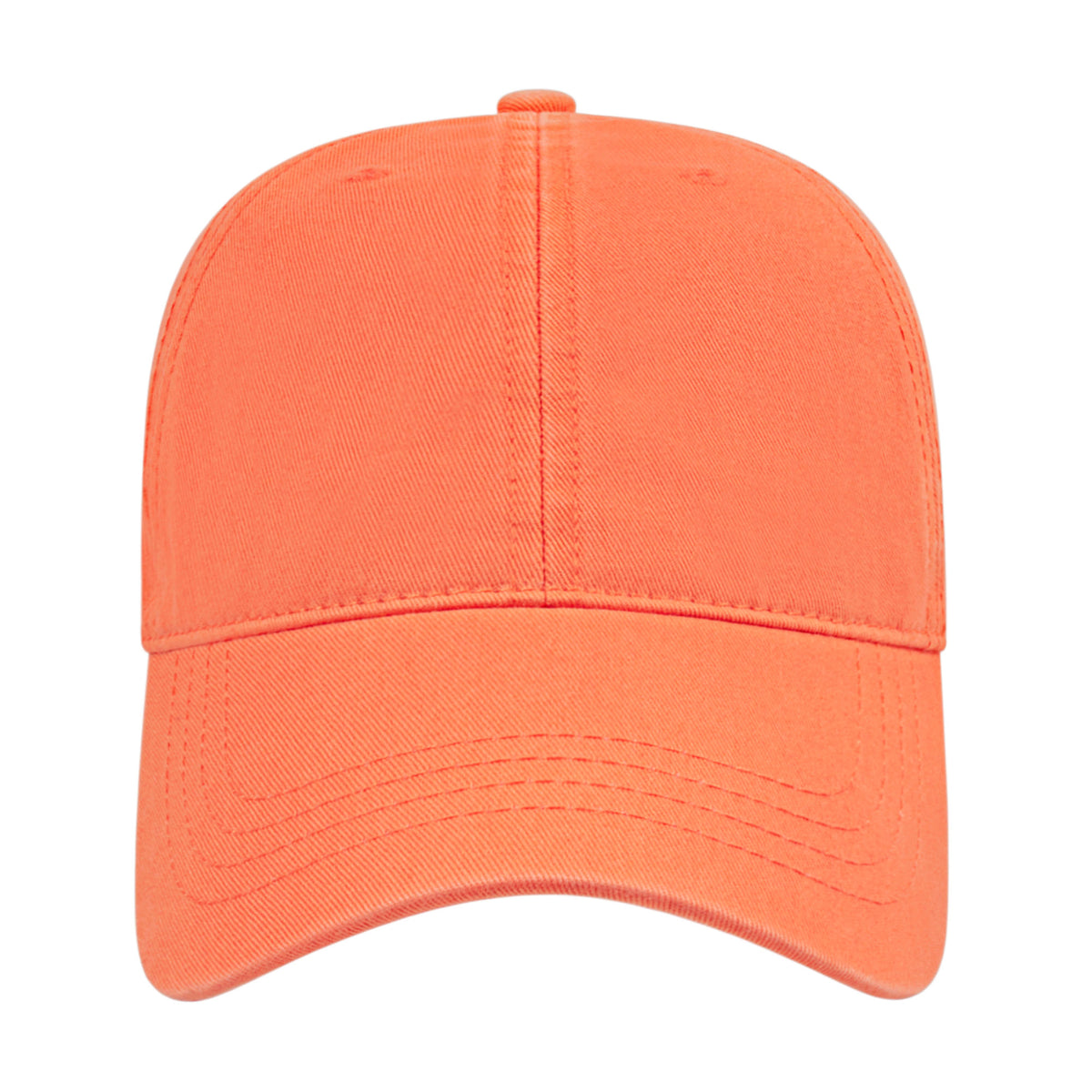 Cap America Relaxed Washed Chino Golf Cap Embroidery - Melon - Front 2