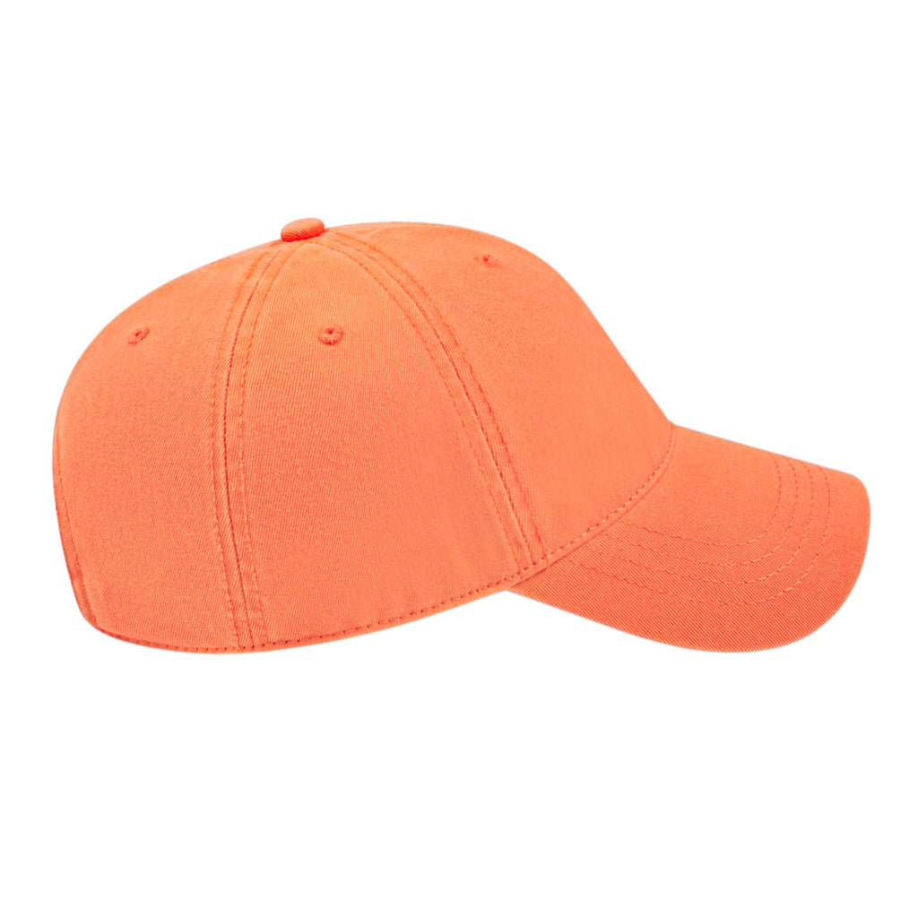 Cap America Relaxed Washed Chino Golf Cap Embroidery - Melon - Left Side