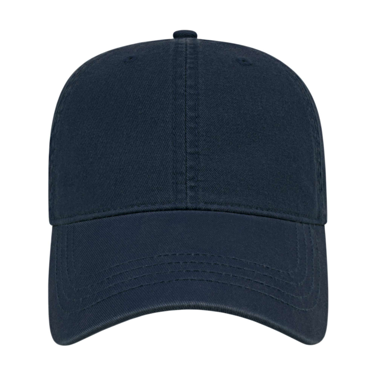 Cap America Relaxed Washed Chino Golf Cap Embroidery - Navy - Front 2