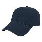 Cap America Relaxed Washed Chino Golf Cap Embroidery - Navy - Front